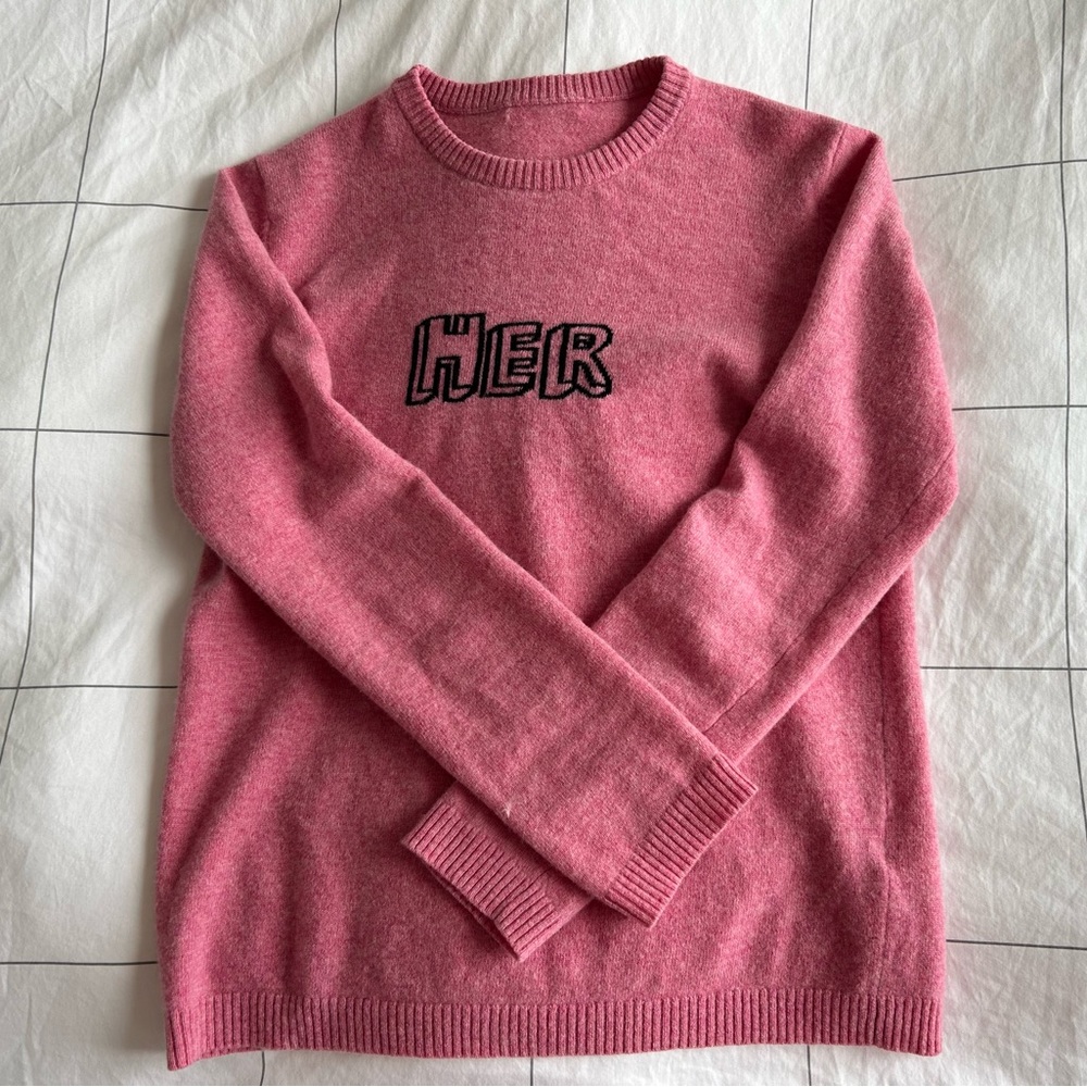 Bella Freud Pink Wool Sweater